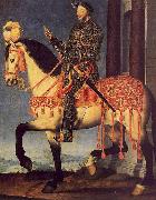 Francois Clouet Portrait of Francois I on Horseback oil painting artist